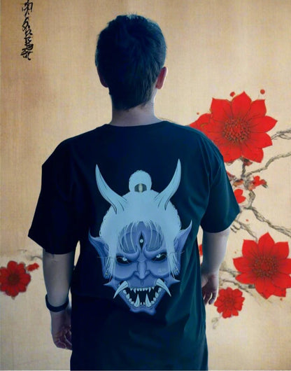 Japanese Oni Raijin T-shirt Back